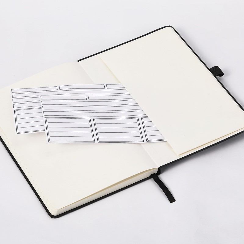 Graph Grid Paper Notebook/Journal - Classic Journal/Notebook with Ribbon Divider,