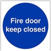 V Safety Fire Door Keep Closed Sign - 200mm x