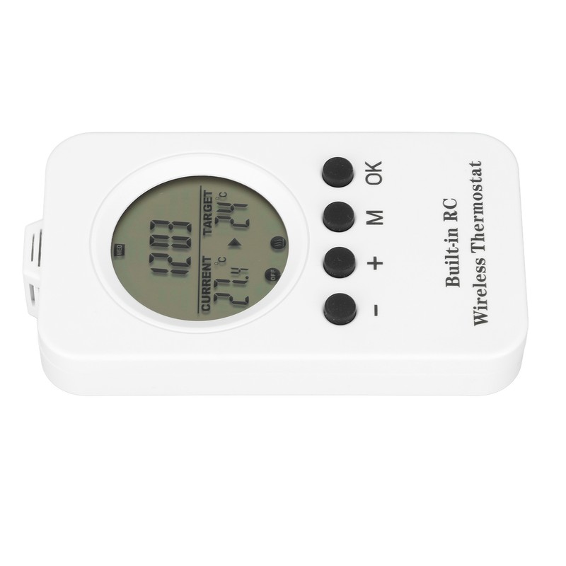 Wireless Plug in Thermostat LCD Remote Control Digital Display Temperature