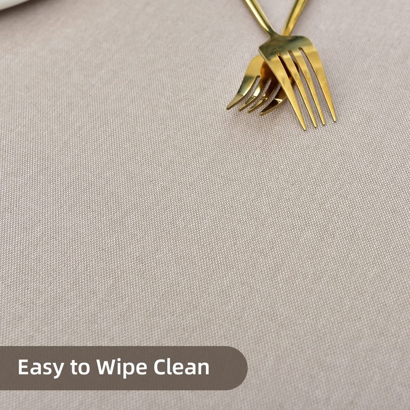 Plenmor Table Cloth Wipeable Tablecloth PVC Plastic Wipe Clean Waterproof