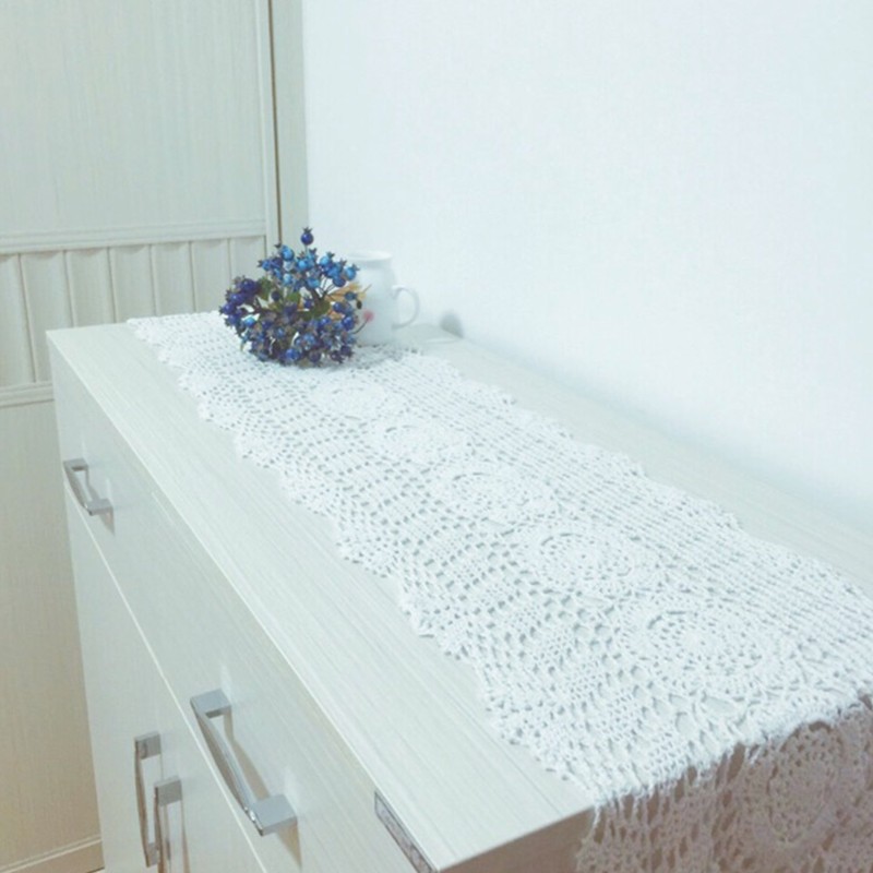 yazi Hand Woven Doily Fancy Lace Coaster Tablecloth Antique Table