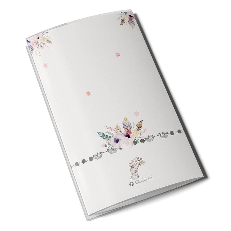 OLGS Mother-child passport 3-piece case, boho friends, stylish protective case,