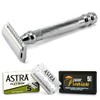 Parker-Astra-Derby Rasierer und Rasierklingen 98R - 1 Packung mit 3