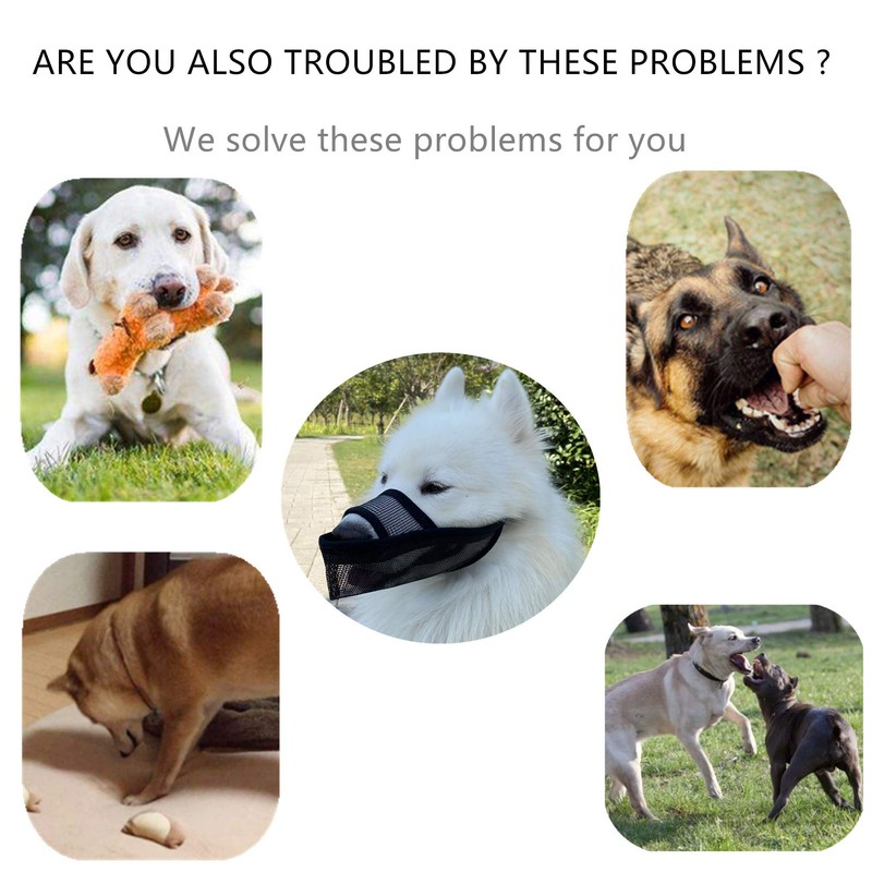 Cilkus Nylon Dog Muzzle Air Mesh Breathable for Small Medium