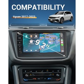 YEE PIN 9,2 Zoll Für Tiguan 2 MK2 2017-2023 Discover Pro Navigation Schutzfolie GPS Displayschutzfolie Navi Folie Gehärtetes Glas Schutz Auto Zubehör