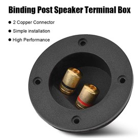 Speaker Terminal Box, 48mm 2 Copper Binding Post Terminal Cable Connector Box Acoustic Components, for HiFi Speaker, for Home, Hotel, Hall, etc