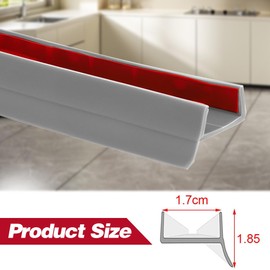 Gohytal Sockelleiste Küche Sockelprofil Küchenleiste Abdichtungsprofil Selbstklebend für Küchensockel für 15mm/16mm/17mm Sockelleiste Küche Küchensockelleiste (Grau)