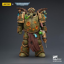 JOYTOY Warhammer 40K Death Guard Biologus Putrifier with Injector Pistol and Hyper Blight Grenades, 1:18 Action Figure Mecha Joy Toy Collection Model Gift, Height 4.88 inch