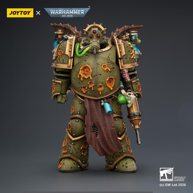 JOYTOY Warhammer 40K Death Guard Biologus Putrifier with Injector Pistol