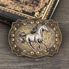 Btilasif Western Cowboy Rodeo Running Horse Belt Buckle for Men