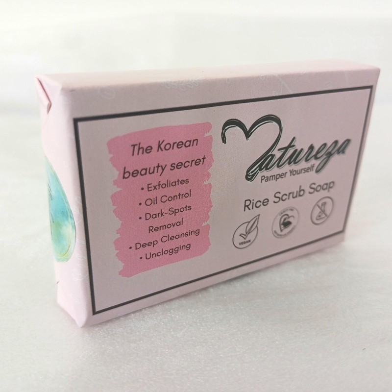 Natureza Organic hand soap Rice milk body scrub soap for