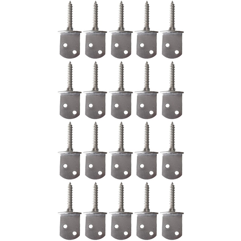 Braided Fence Holder L-Shaped Pack of 20 (Stainless Steel)