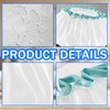 White Waterproof Large Shower Cap, 1Pcs Reusable Bonnets for All
