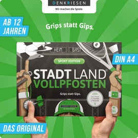 DENKRIESEN - Stadt Land Vollpfosten® Sport Edition 'Grips instead of Plaster' City Country River Play Pad