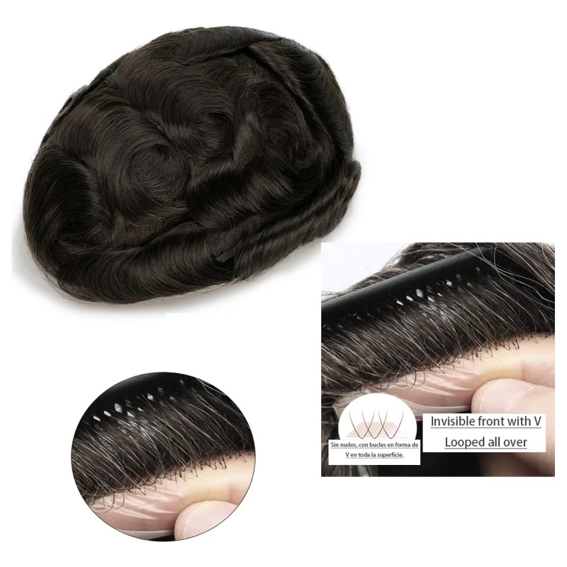 Protesis Capilar Indetectable Cabello 100% Humano