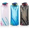 Foldable Water Bottle Set of 3, Maxin Flexible Foldable Reusable