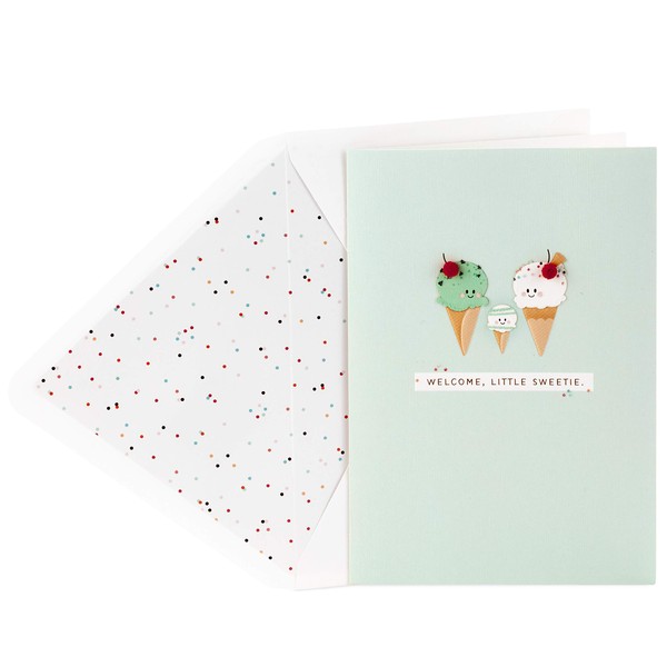 Hallmark Signature Baby Shower Card (Ice Cream Cones)