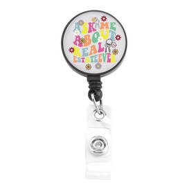 Realtor Badge Holder Retractable Clip Realtor Gifts Real Estate Gifts for Real Estate Agent Ask Me About Real Estate Badge