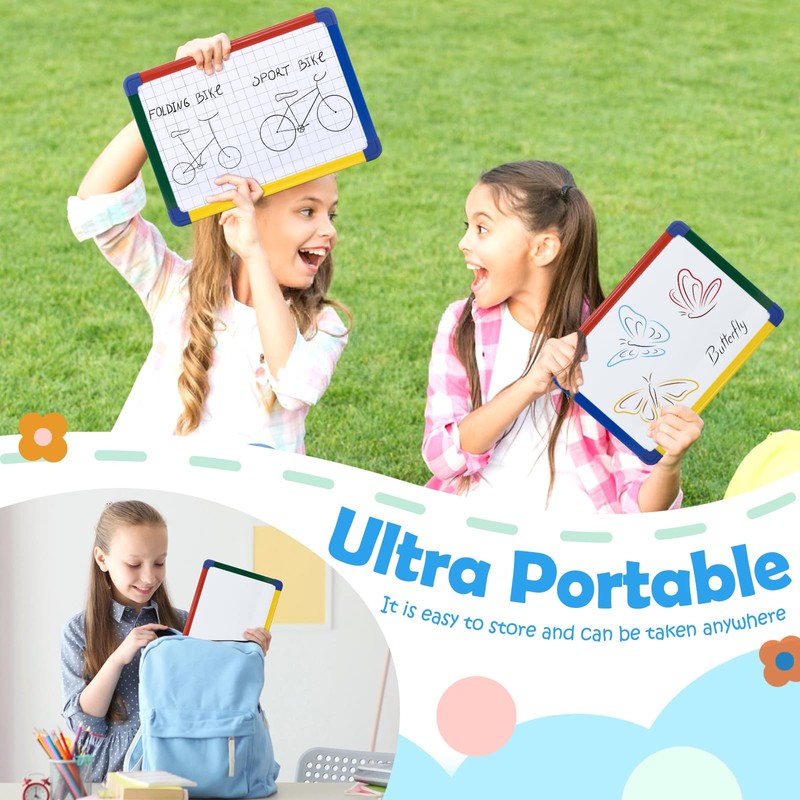 Swansea Small Whiteboard a4 Portable Magnetic White Board Double Side