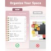 WEMATE Spiral Password Book with Alphabetical Tabs, Small Password Keeper