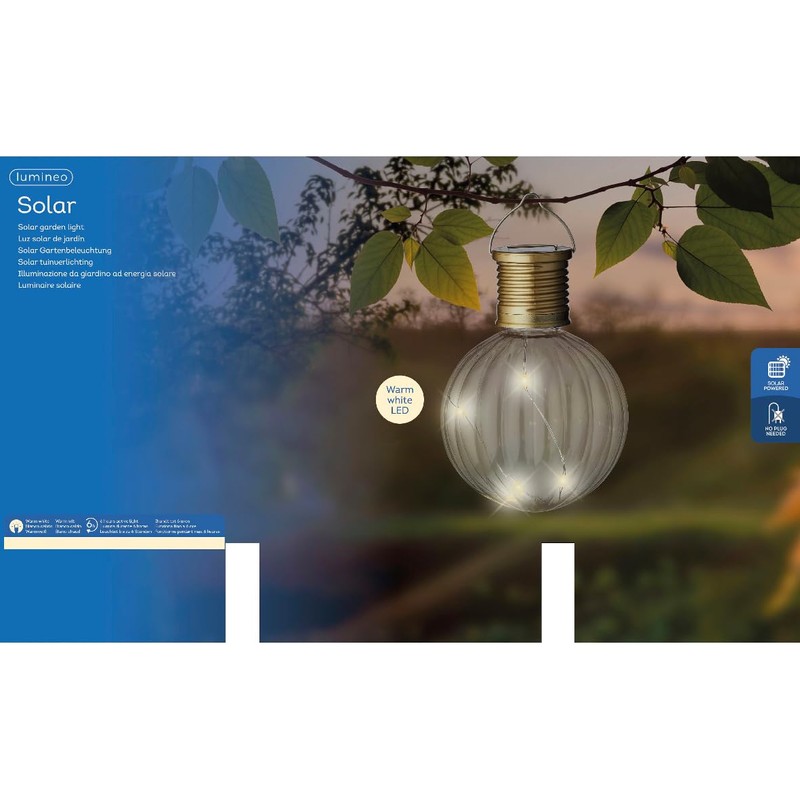 Lumineo Set of 4 Hanging Solar Lights Outdoor - Outdoor