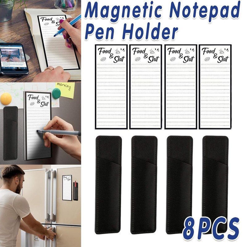 AIMALL 4 PCS Magnetic Notepad for Refrigerator – Tear-Off Memo