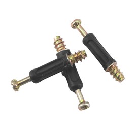 Pack of 25 Furniture Connectors Mounting Screws Eccentric Cam Lock with Self-Tapping Mounting Dowels Screws for Wardrobe, Drawer, Cabinet, Furniture Panel, Connection of 3 Styles