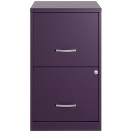 Hirsh Industries Space Solutions 18" D 2 Drawer Metal File Cabinet - Midnight Purple
