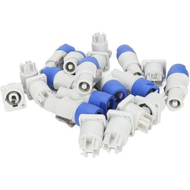 ABPQ-30X 3핀 AC 전원 커넥터, 남성 및 헤드 조명 무대 신호 입력 잭 (출력) ABPQ-30X 3-Pin AC Power Connector, Male and Head Lighting Stage Signal Input Jack (Output) [01 White]
