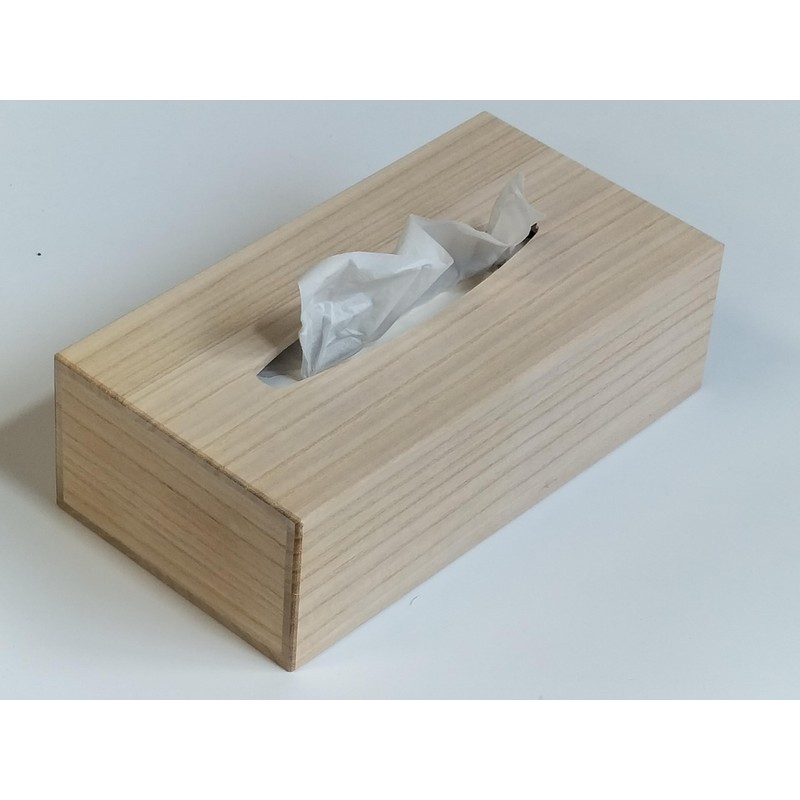 Urakami Paulownia Craft Tissue Case, Solid Wood, Made in Japan