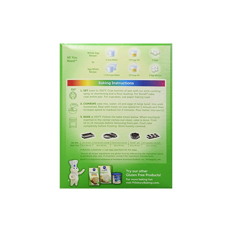 Pillsbury Funfetti Gluten Free Cake and Cupcake Mix (Bundle of