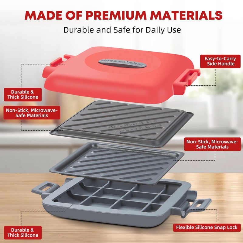 Mico Dingker Microwave Toastie Sandwich Maker, Snack Maker & Panini
