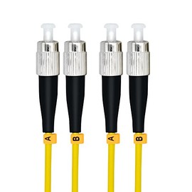 Jeirdus 1Meter 3ft FC to FC Duplex 9/125 Single-Mode Fiber Optic Cable Jumper Optical Patch Cord FC-FC