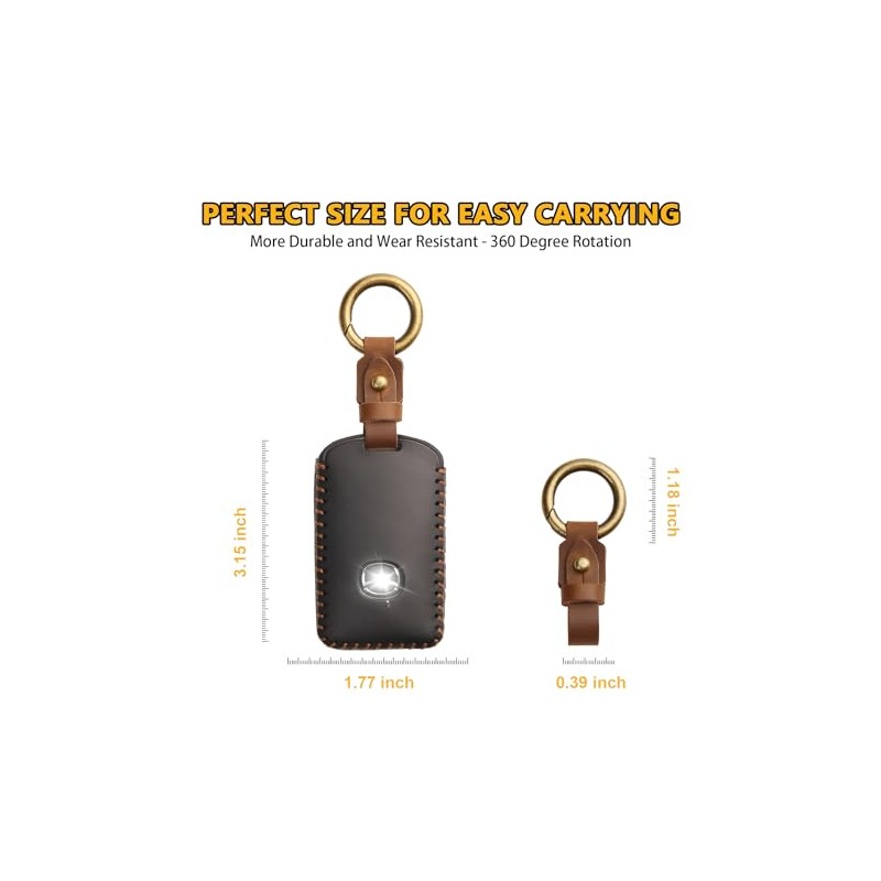 FT FUNTOR for Mazda Key Fob Cover,Leather Key Cover with