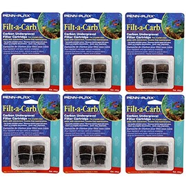 Penn Plax Filt-A-Carb for Multi-Pore and Undergravel "E" Filters- 12 Total (6 Packs with 2 per pack)