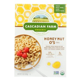 UD_Cascadian Farm Organic Honey Nut Os Cereal for Case of 12 9.5 oz Cascadian Farm Organic Cereal