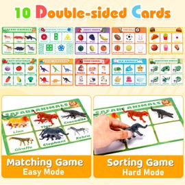 Sorting Toys for Toddlers, Preschool Learning Activities, Montessori Toys Sensory, Educational Classroom Fine Motor Skills Games,Multiple Theme Playset, Gifts for 2 3 4 5 Year Old Kids Boys and Girls