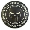 ALL BLACK GOD WILL JUDGE OUR ENEMIES Glow Dark Punisher