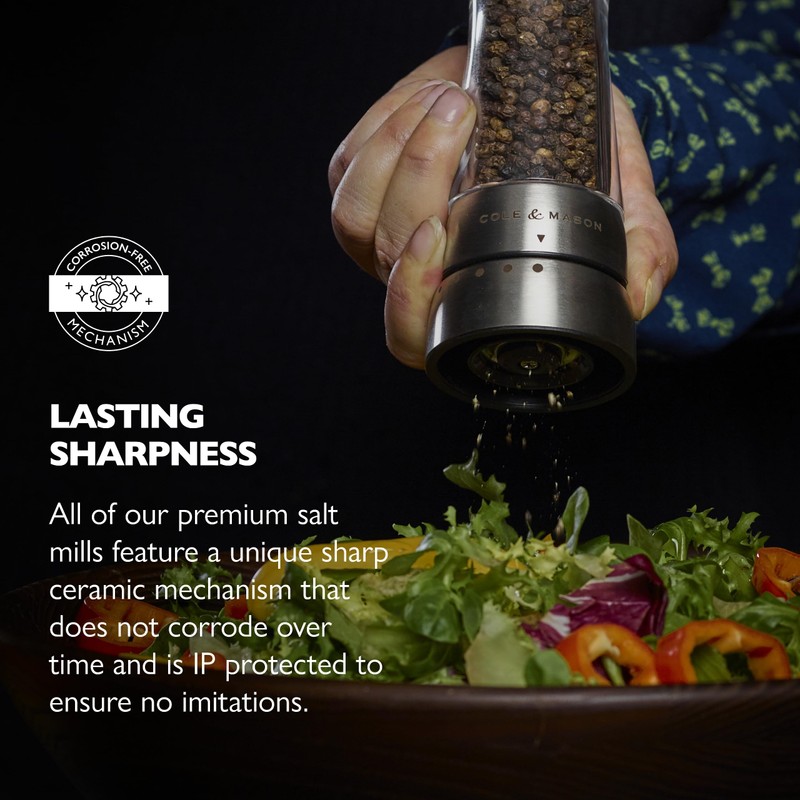 Cole & Mason Derwent Pepper Mill - Refillable Pepper Grinder