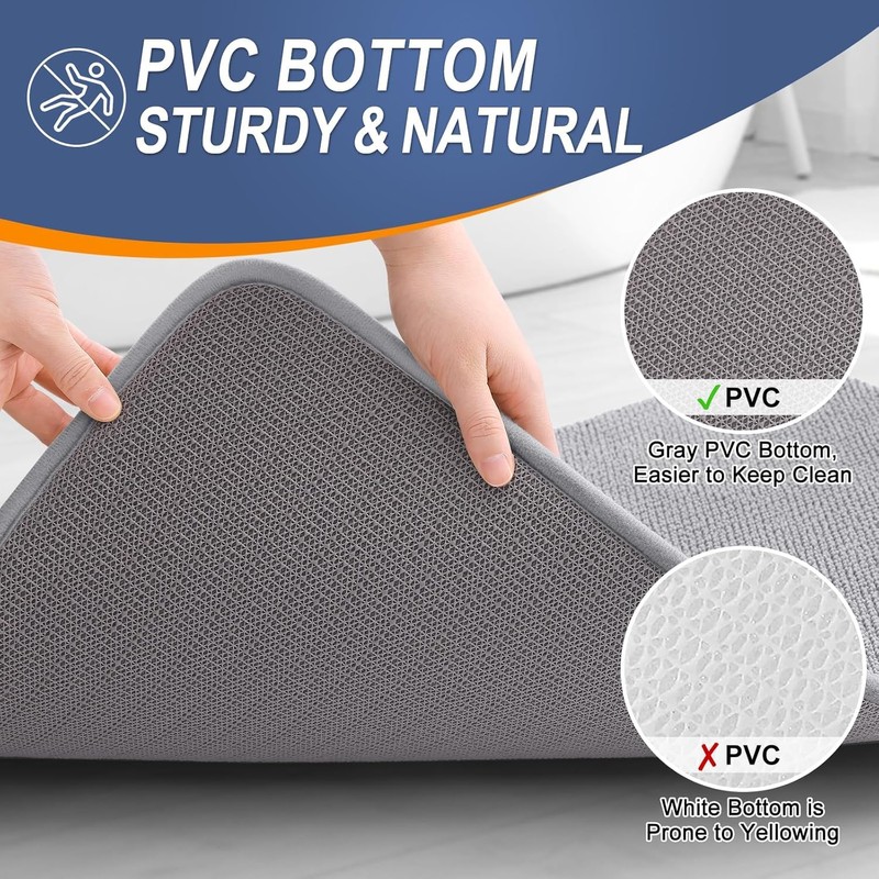 smiry Thick Memory Foam Bath Mat,50 x 75 cm,Extra Soft