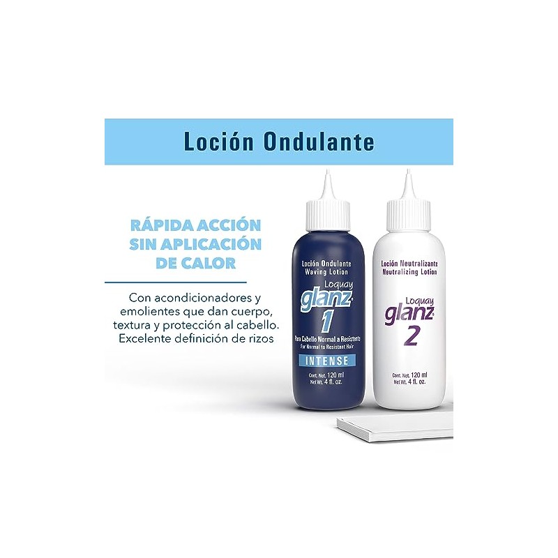 Loción Ondulante Rizos Permanentes Glanz Intense Loquay