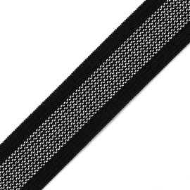 4-Yards 1" (25mm) Non Slip Gripper Elastic Gripper Ribbon Trim for Bike Shorts, Cuffs of skiwear, Underwear, SP-2043 (Black)