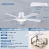 Ceiling Fans with Lights and Remote/APP Control, 52" Low Profile