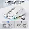 zienstar-Mouse Inalámbrico Recargable con Luz RGB,Modo Dual (2.4G USB+Bluetooth 5.1),Ajuste