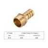 sourcing map Brass Hose Barb Fitting,Connector,14mm Barb x G1/2 Male