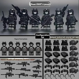 NWJ Children's Military Building Block Action Figure Soldier Set - Desert and Ghost Special Forces Toy Collection:_K102
