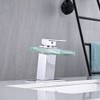 AVSIILE LED Bathroom Sink Faucet, Chrome Waterfall Single Hole Handle
