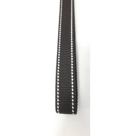 elropet Double Dog Lead Webbing Reflective 25 mm 3.50 m Black 4-Way Adjustable for Large and Strong Dogs