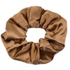 Mytoptrendz® Plain Large Satin Hair Scrunchie Ponytail Hair Tie Traceless Luxurious Bobbles Classic Hair Accessory Gold Brown