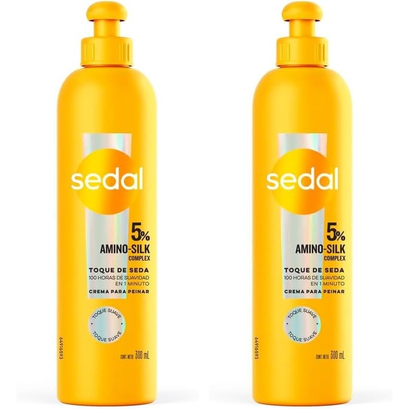 Sedal Crema para Peinar Toque de Seda, 300 mL (Paquete